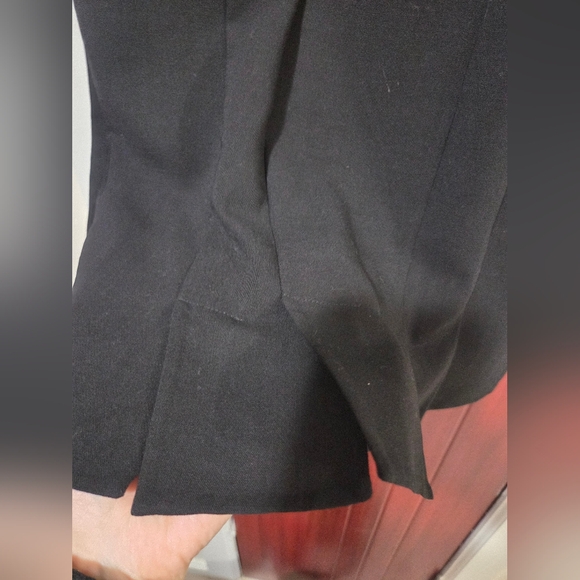 Acris Elegant Black Wool And Silk Long Sleeve Dress With A Zipper Sz 4 - Picture 6 of 6